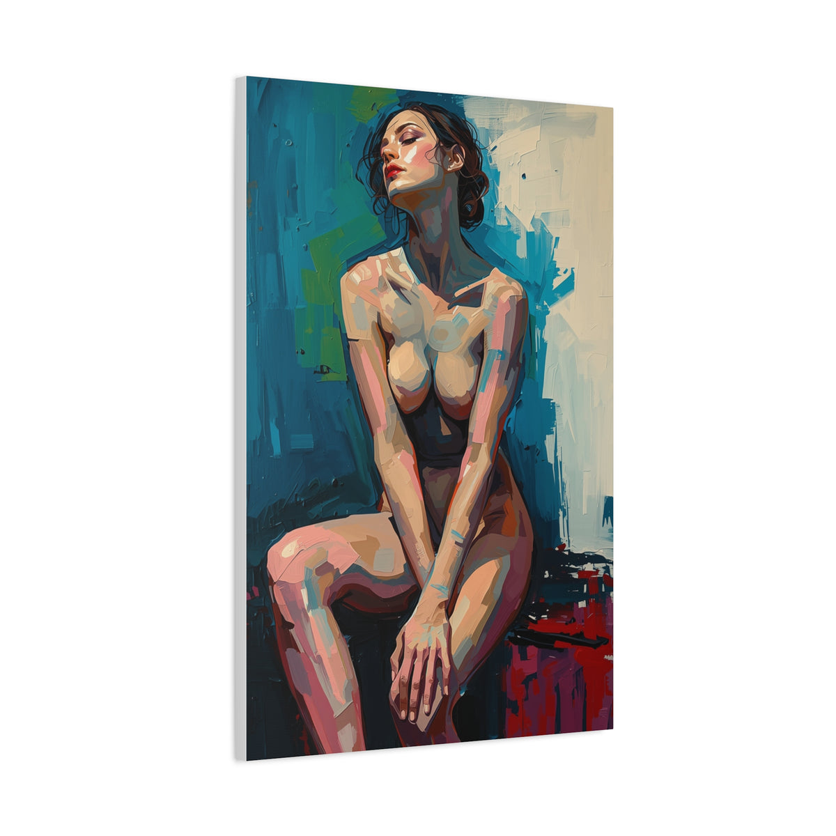 Contemporary Abstract Nude Portrait Wall Art & Canvas Print