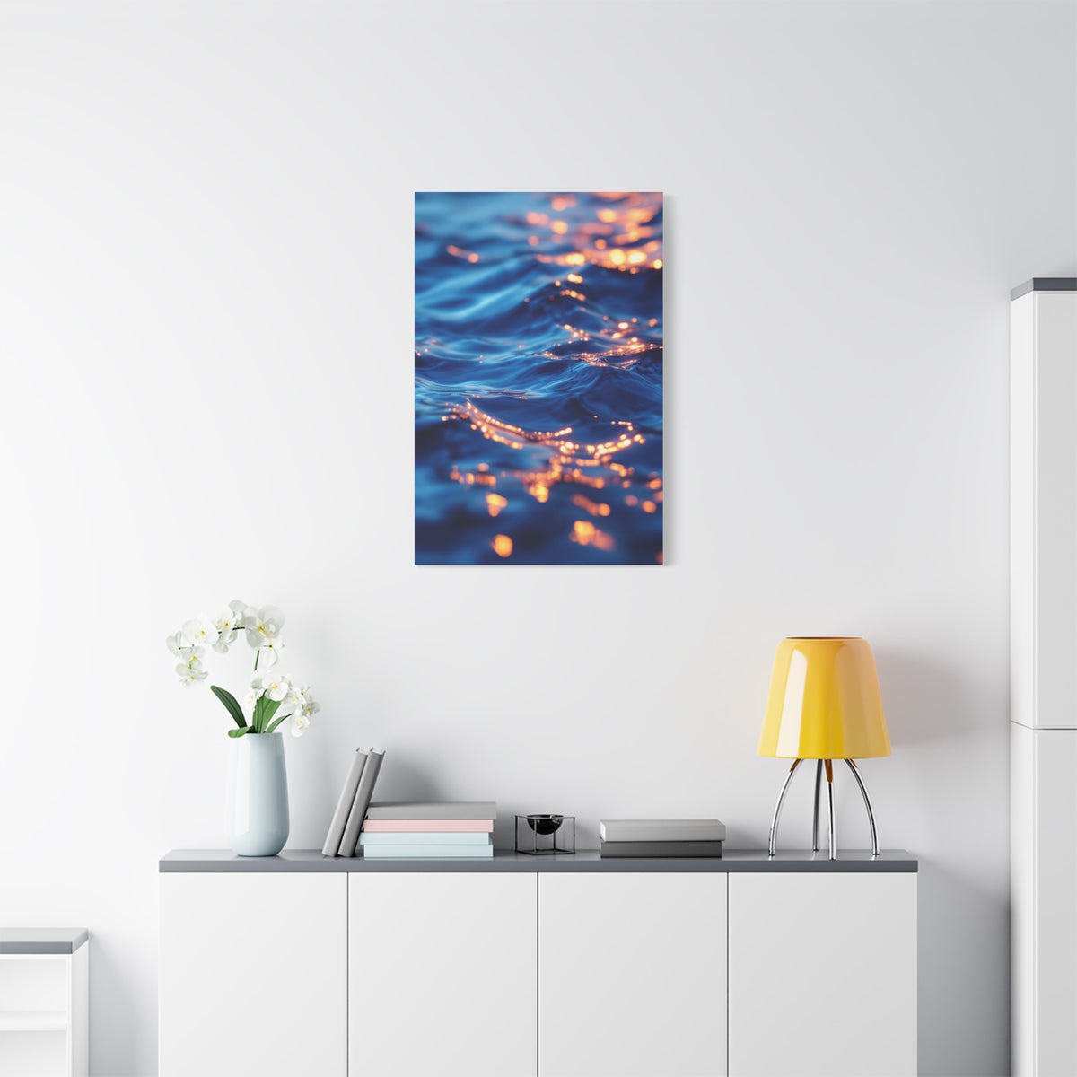 Golden Reflections on Ocean Ripples Wall Art & Canvas Prints