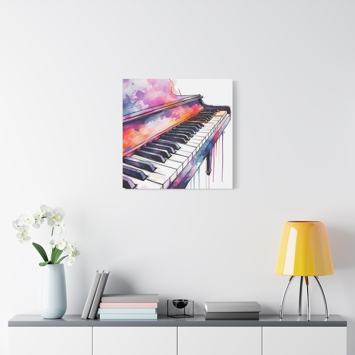 Keys Of Piano Drawing Painting Wall Art & Canvas Prints