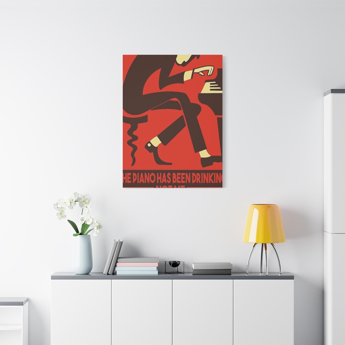 Drinking Piano Poster Wall Art & Canvas Prints