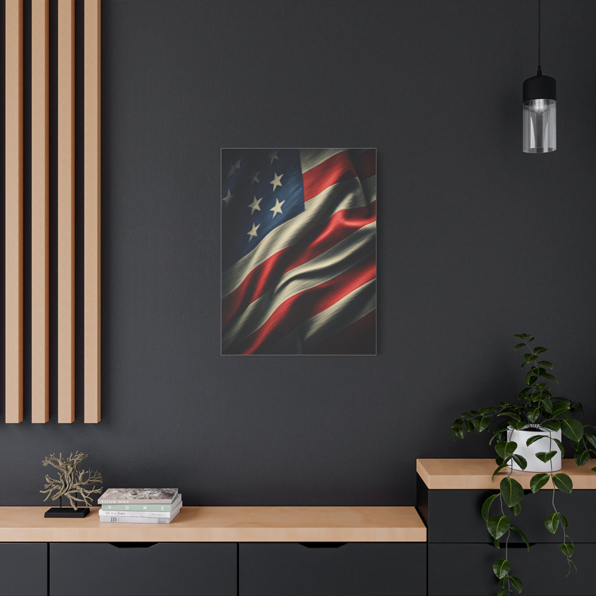 Classic Waving Stars and Stripes Wall Art & Canvas Prints