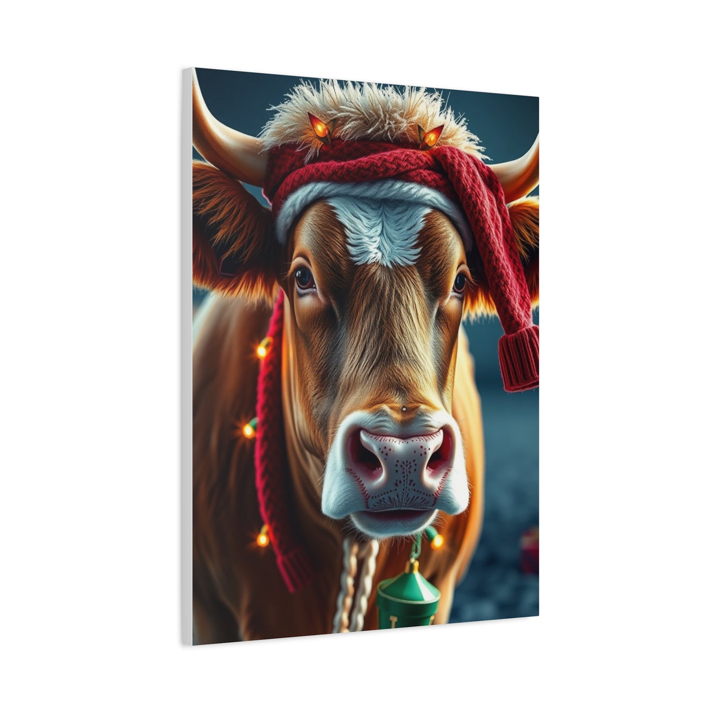 Christmas Cow Art Supreme Gallery Wall Art & Canvas Print