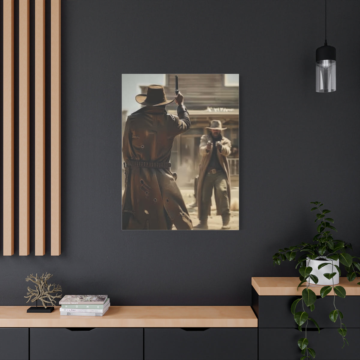 High Noon Gunslinger Duel Wall Art & Canvas Print