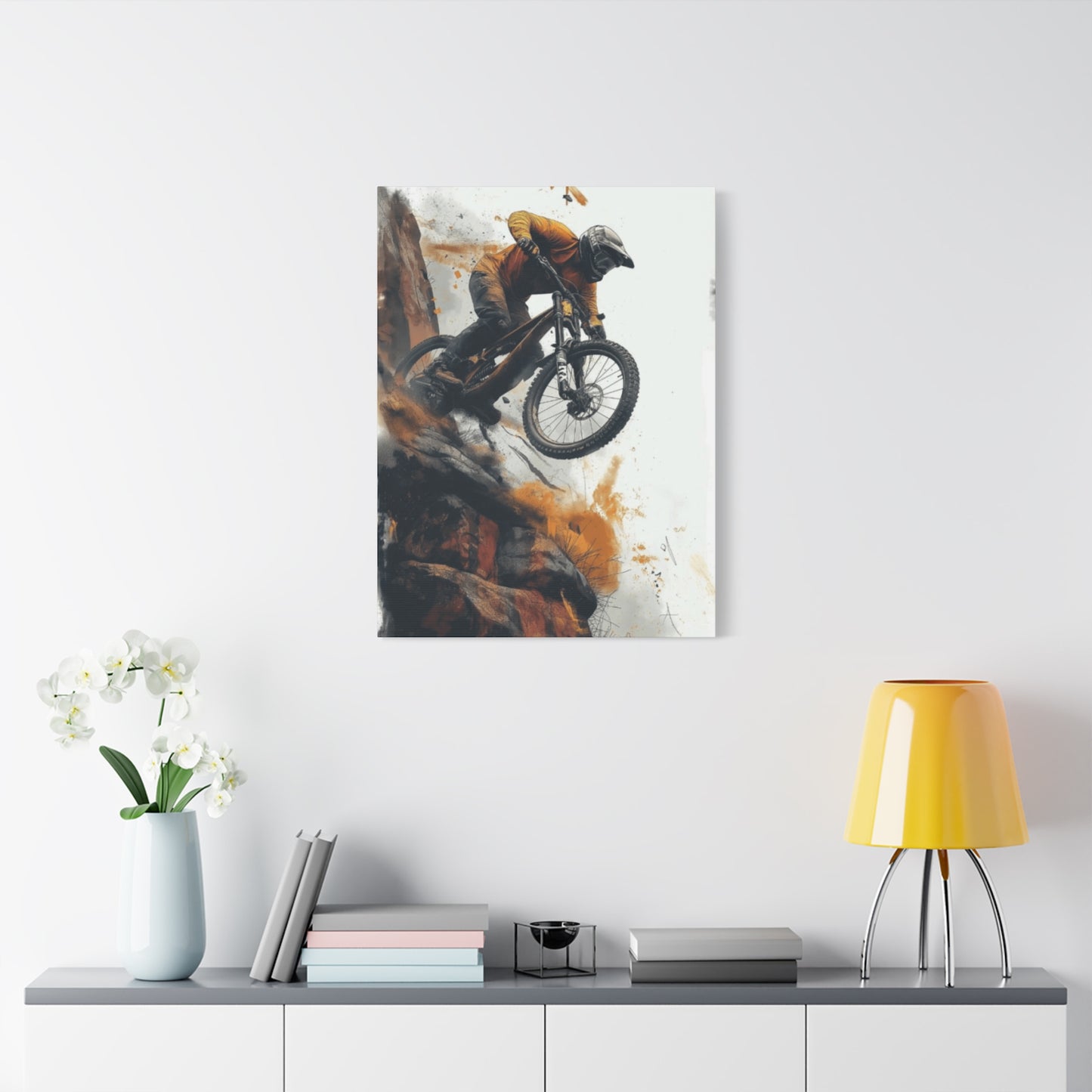 Downhill Mountain Bicycle Ride Wall Art & Canvas Prints