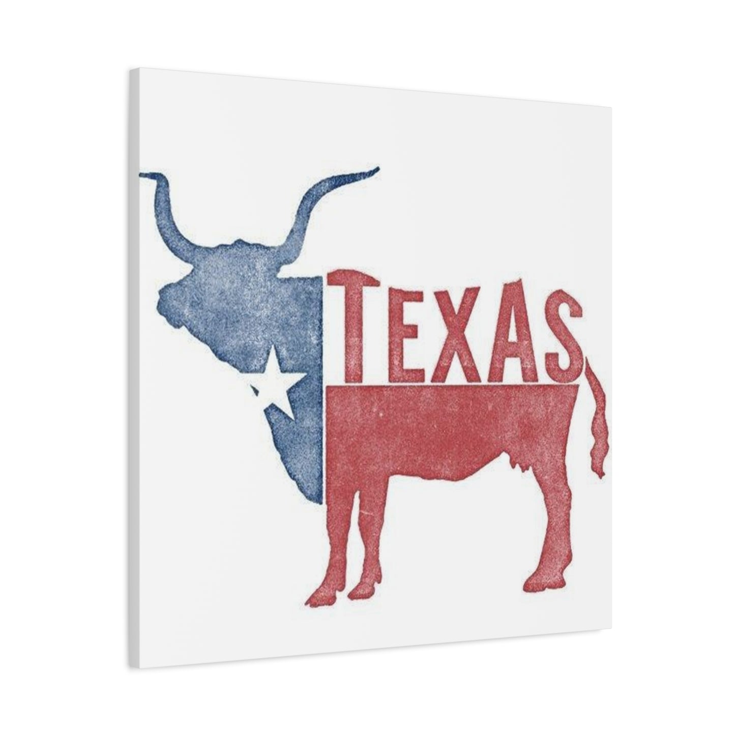 Bull American Flag Texas Poster Wall Art & Canvas Prints