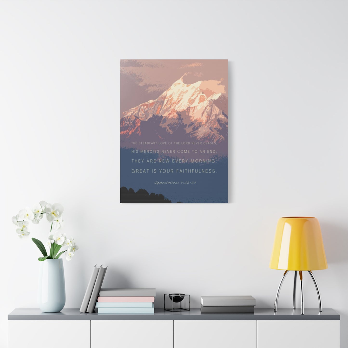 Snowy Mountain Quote Poster Wall Art & Canvas Prints