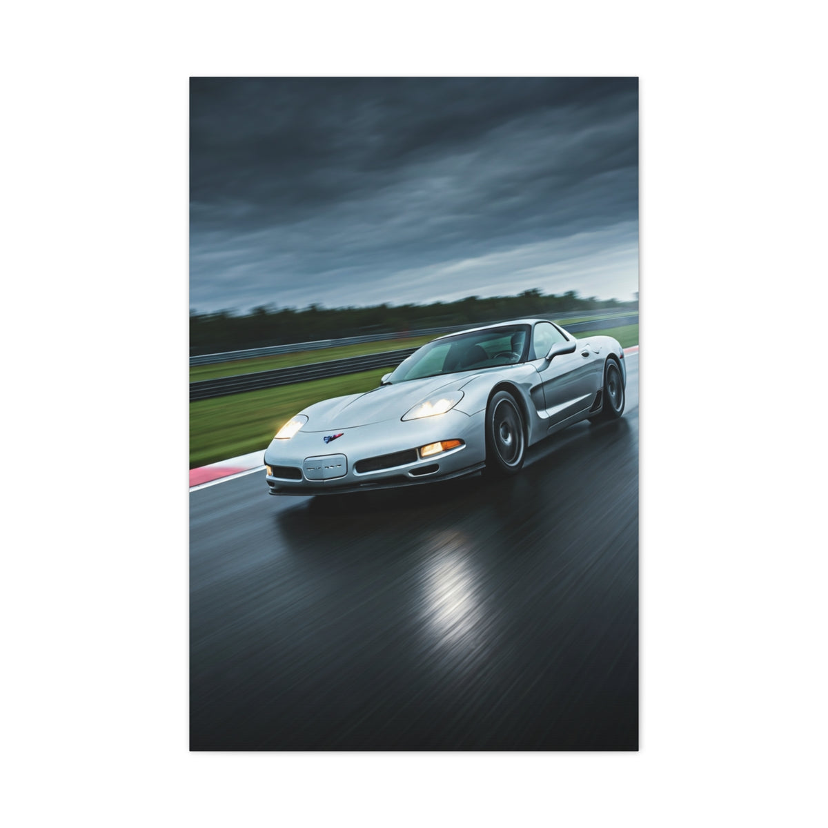 2001 Chevrolet Corvette C5 Z06 Wet Track Performance Wall Art & Canvas Prints