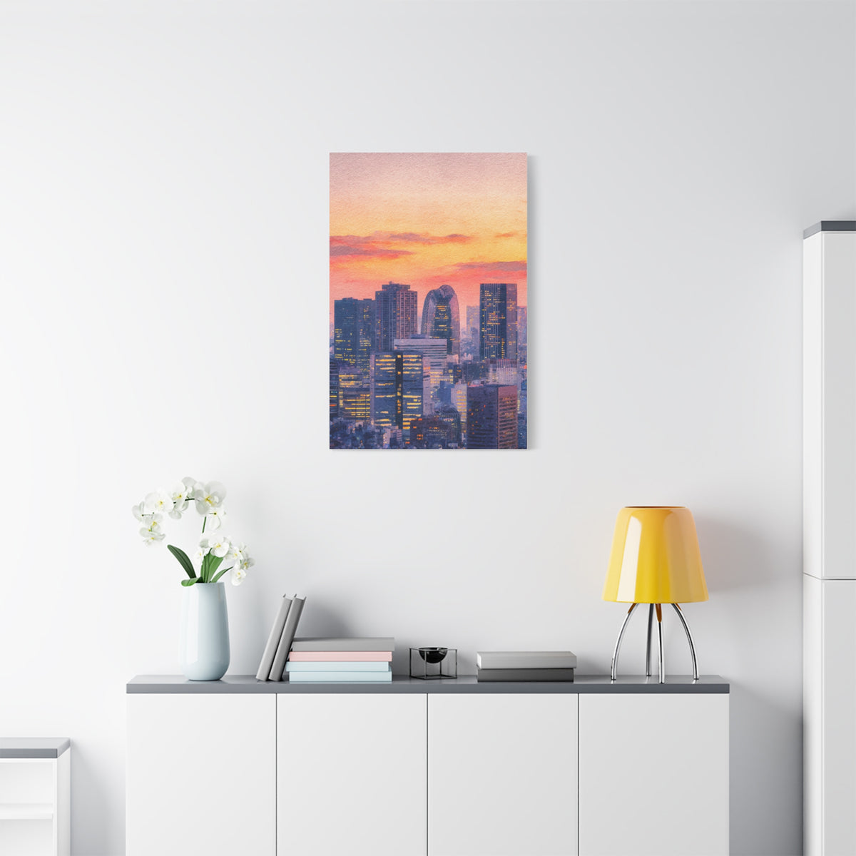 Tokyo Skyline Sunset Glow Wall Art & Canvas Print