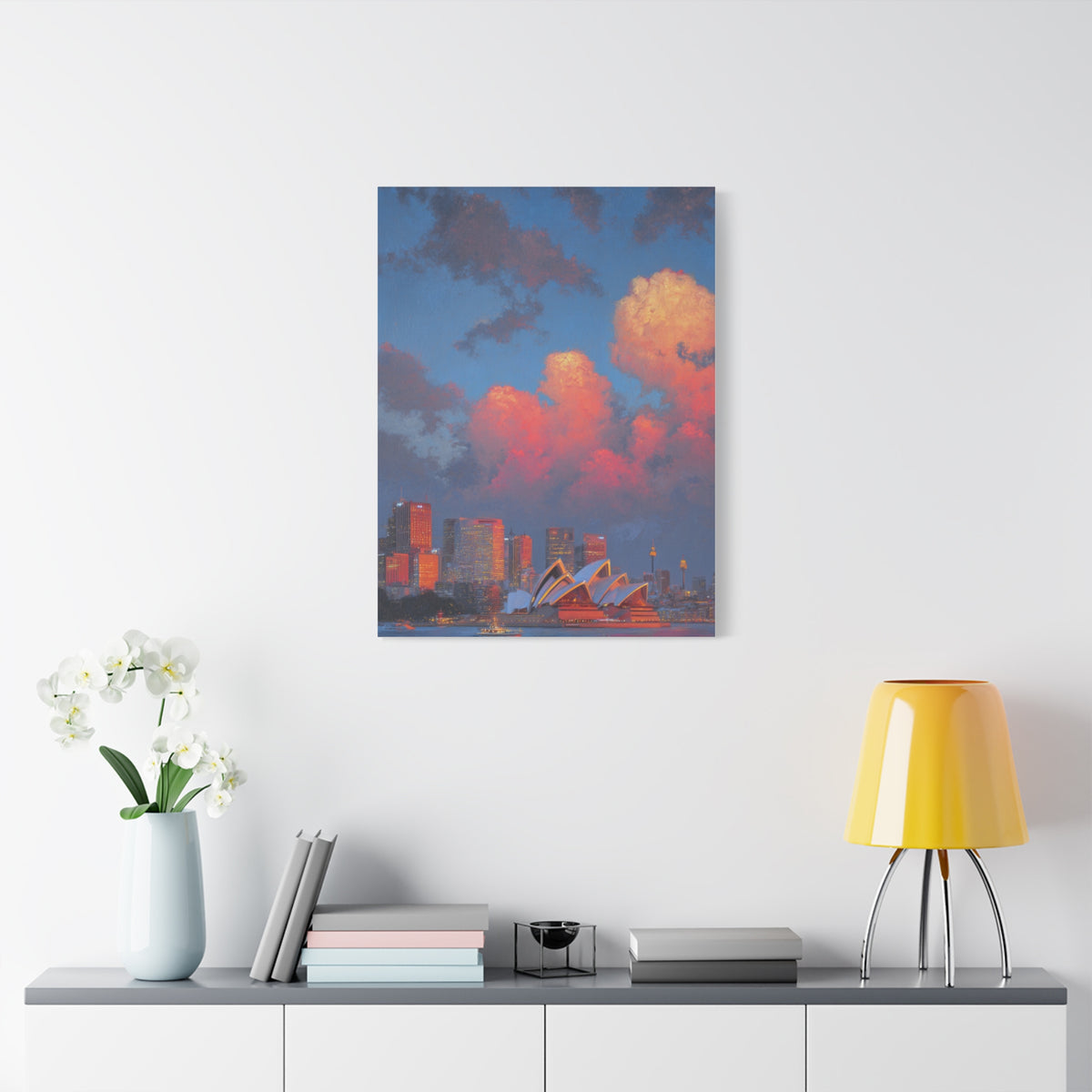 Sydney Opera House Sunset Skyline Wall Art & Canvas Print
