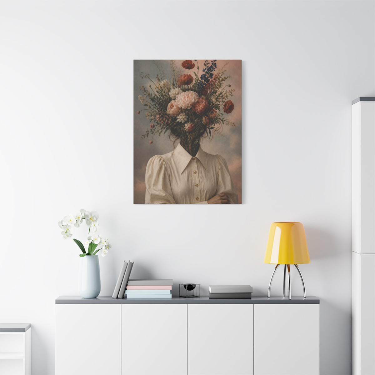Surreal Floral Identity Portrait Wall Art & Canvas Print