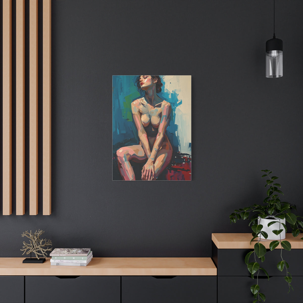 Contemporary Abstract Nude Portrait Wall Art & Canvas Print