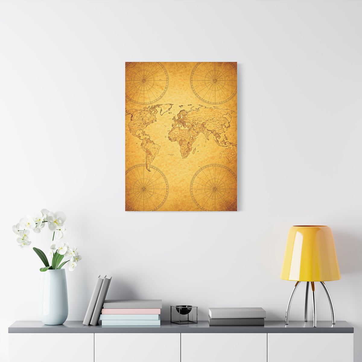Golden Compass Mandala Art Deco Wall Art & Canvas Prints