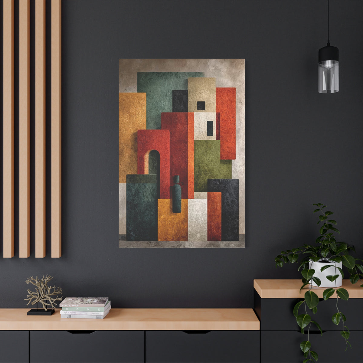 Contemporary Color Block Abstract Wall Art & Canvas Print