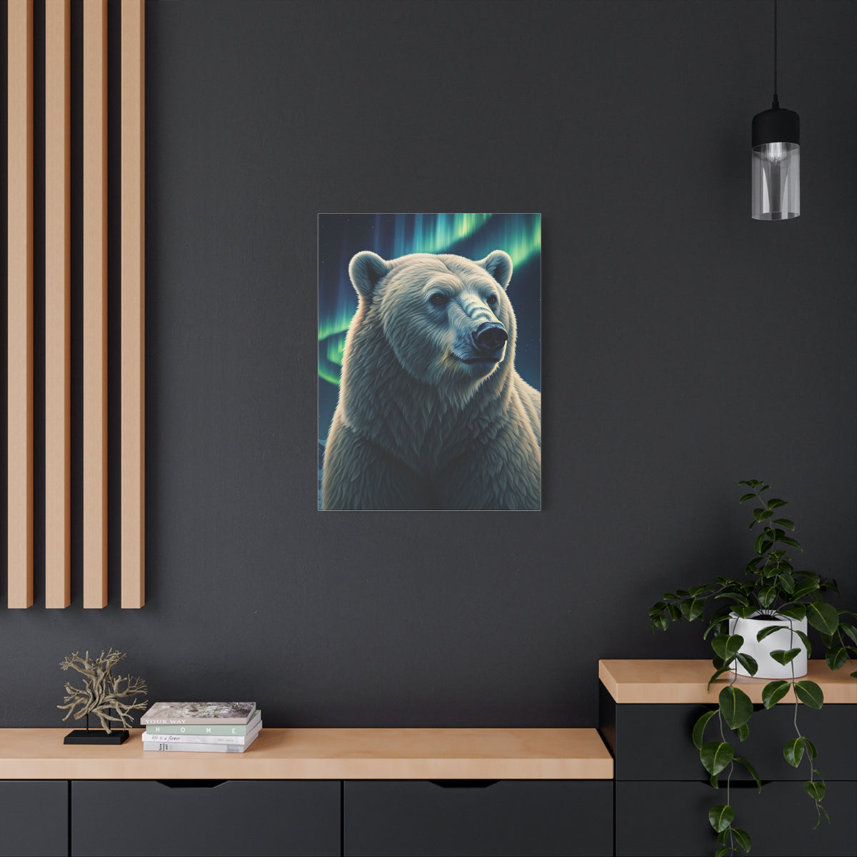 Northern Lights Polar Bear Wall Art & Canvas Prints
