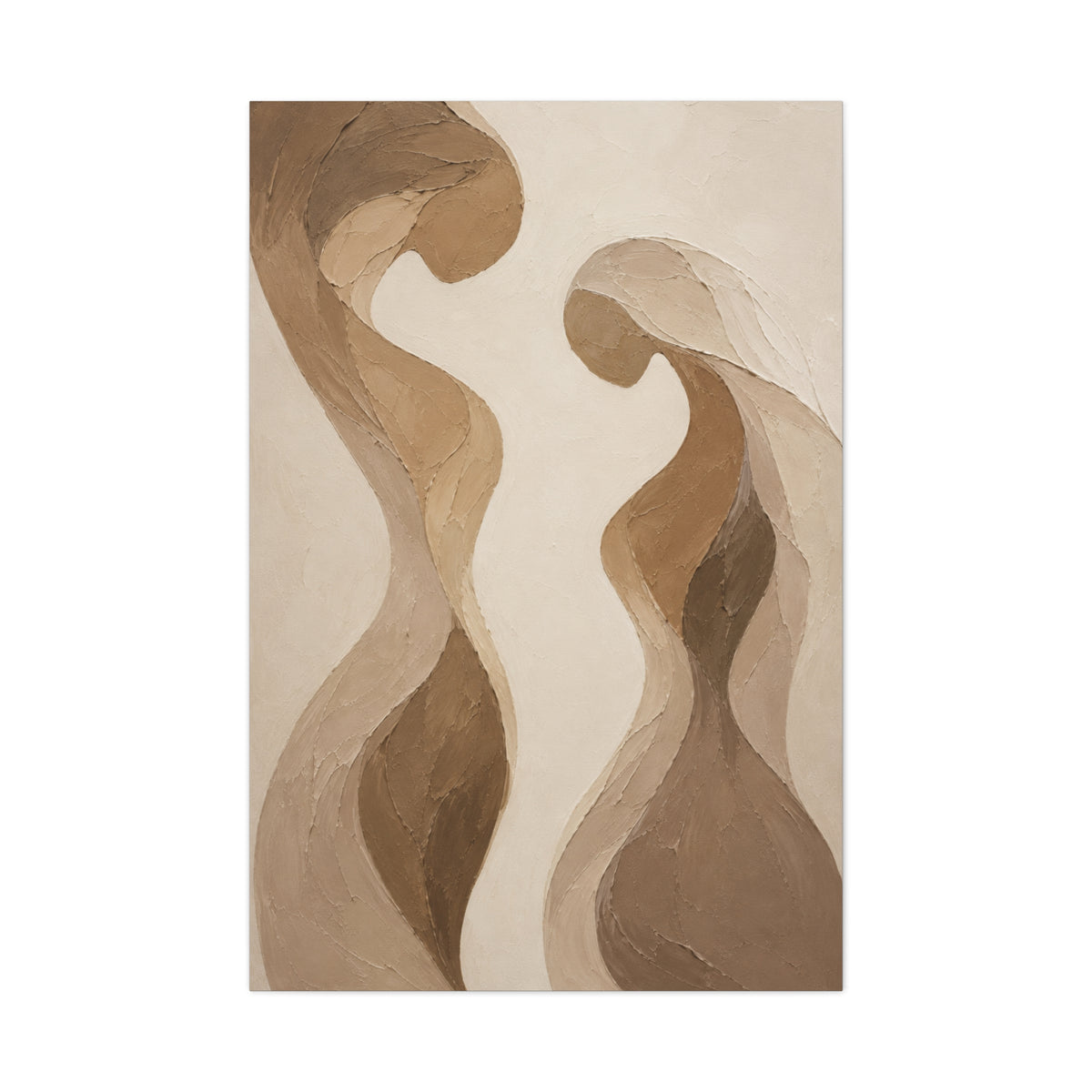 Abstract Earth Tone Lovers Flow Wall Art & Canvas Print