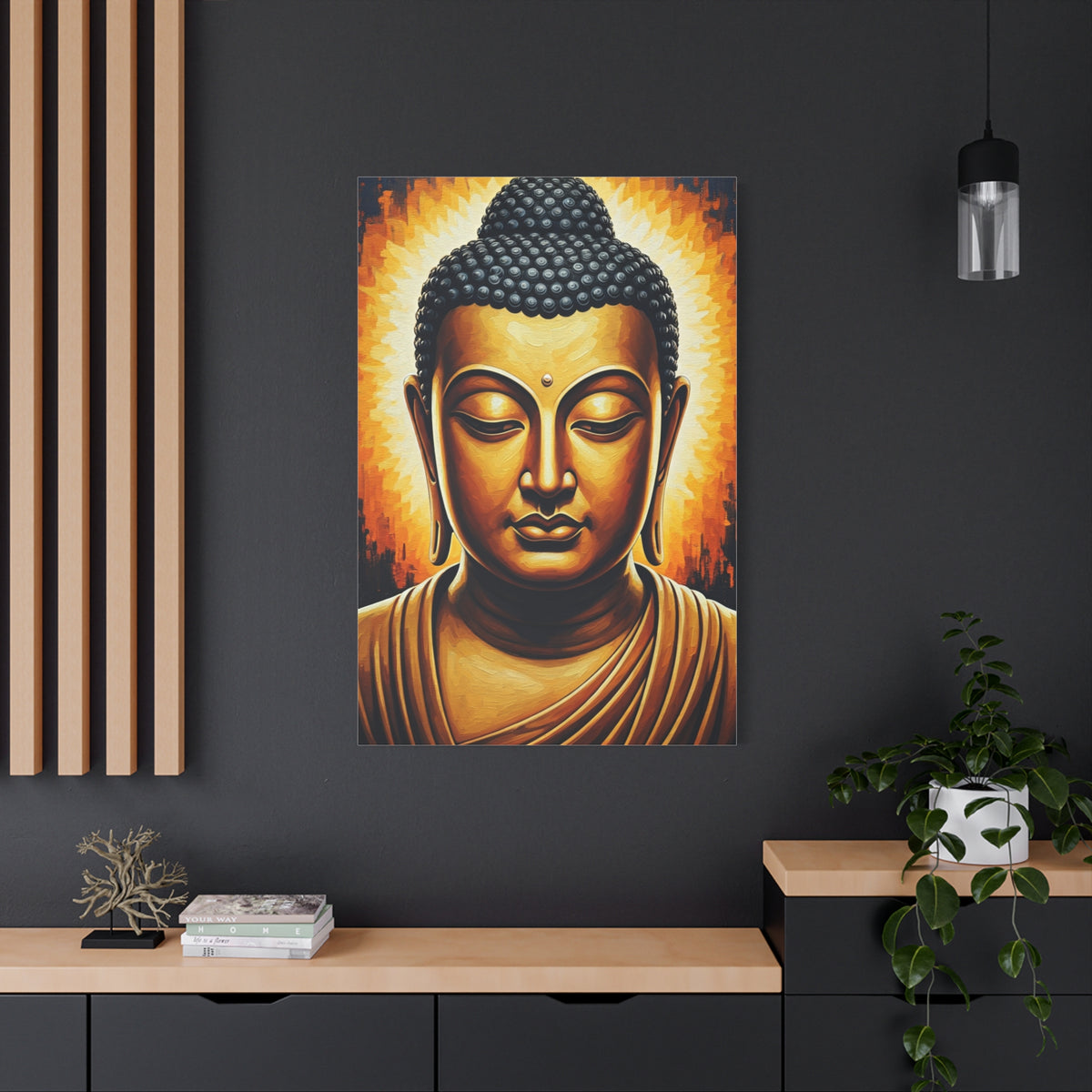 Golden Serenity Buddha Wall Art & Canvas Prints