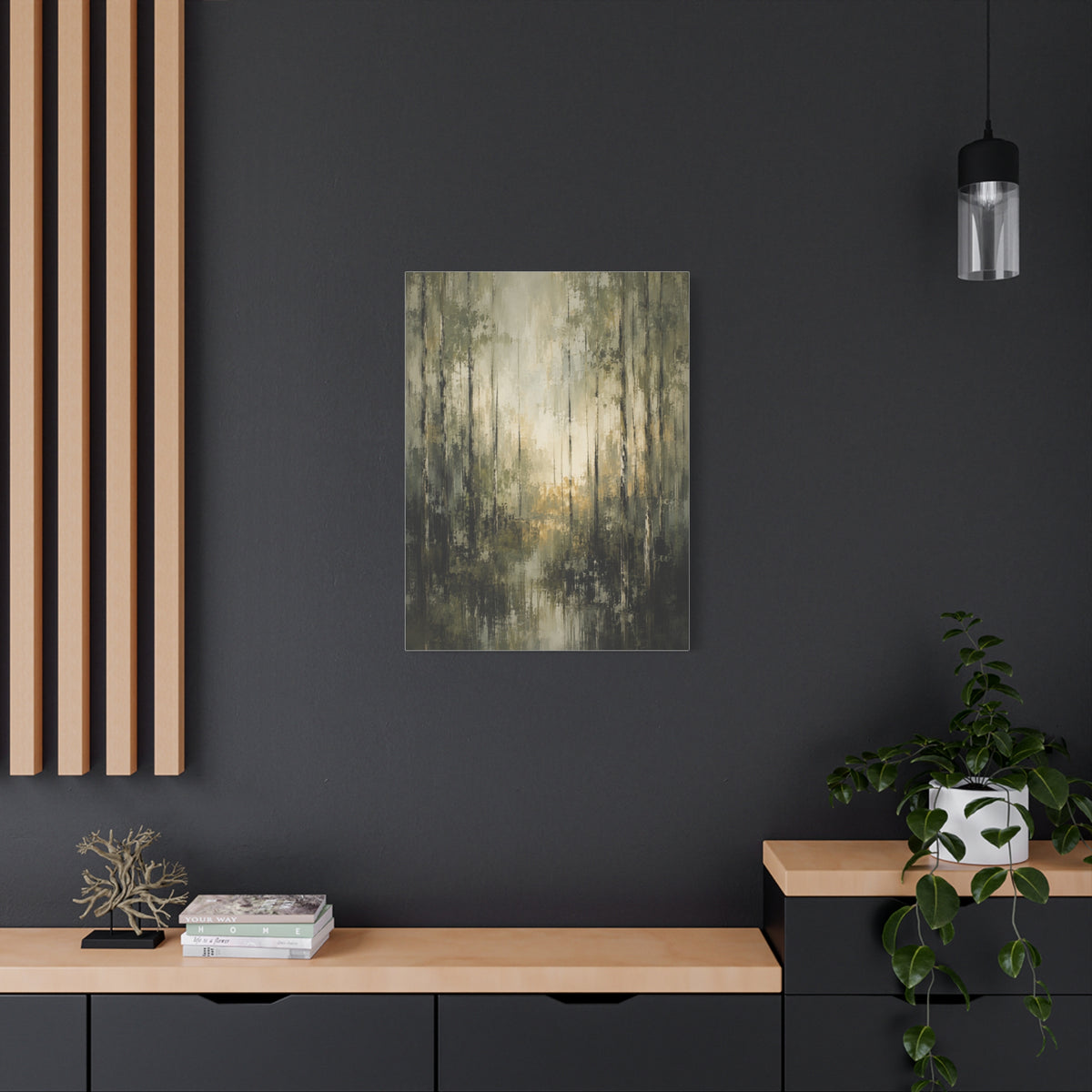 Abstract Forest Reflection Modern Trees Wall Art & Canvas Print