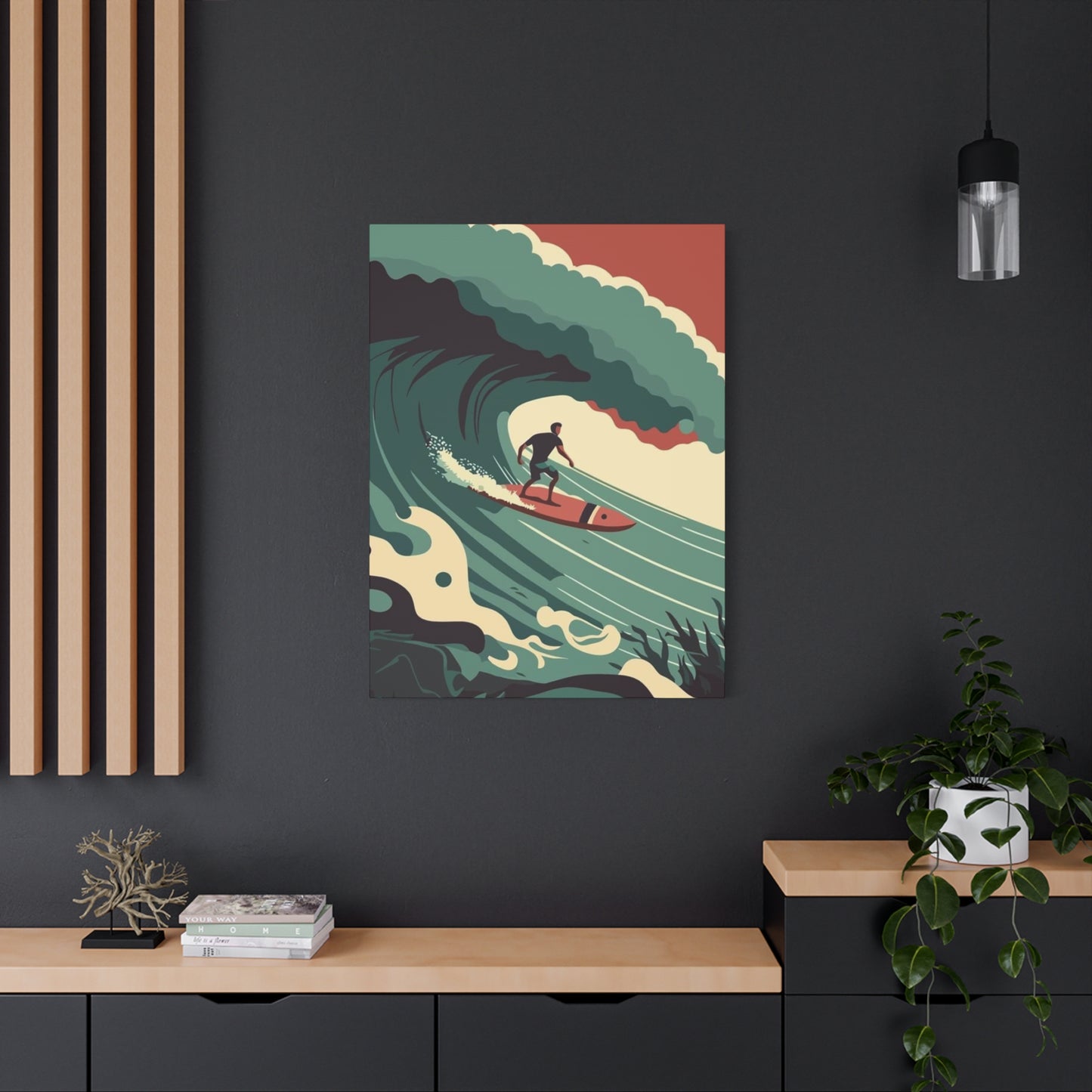 Wave Surfing Graffiti Wall Art & Canvas Prints