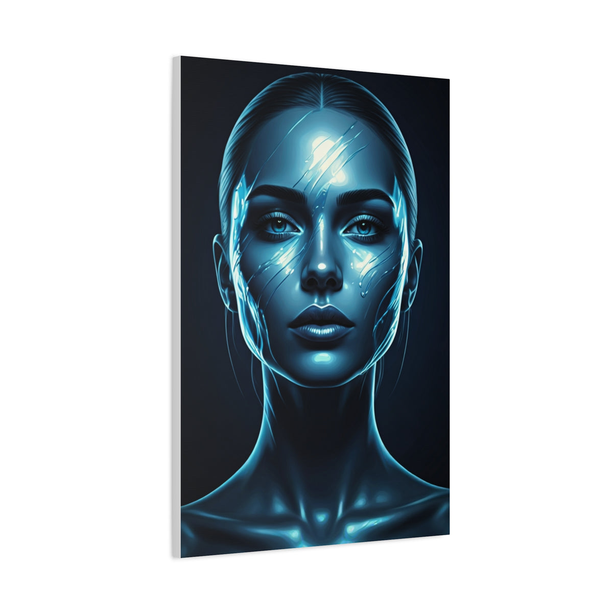 Luminous Blue Serenity Portrait Wall Art & Canvas Prints
