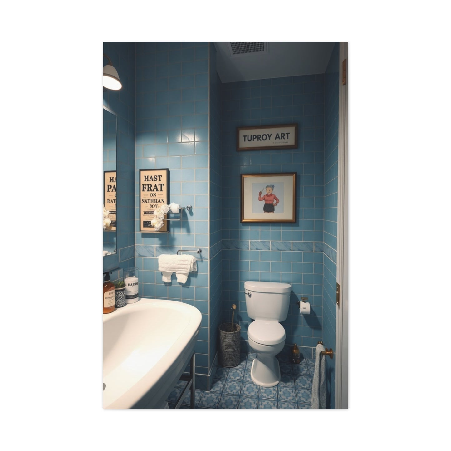 Bathroom Humor Art Supreme Gallery Wall Art & Canvas Print