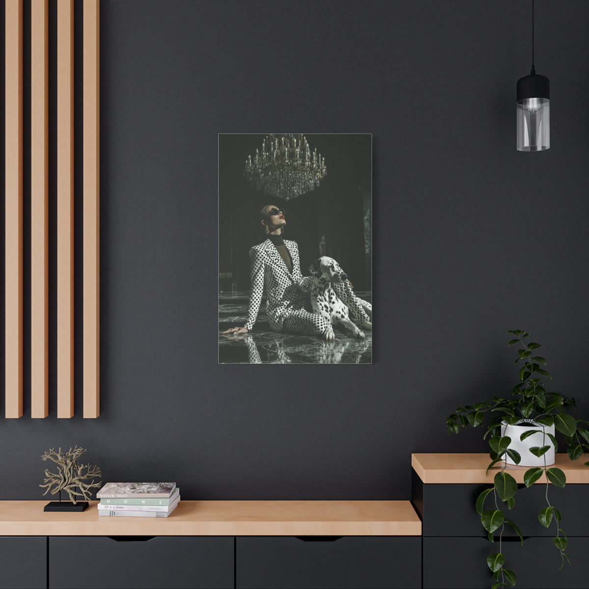 Dalmatian Fashion Editorial Portrait Wall Art & Canvas Print