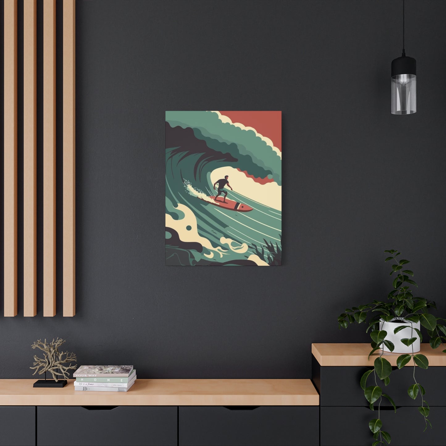 Wave Surfing Graffiti Wall Art & Canvas Prints
