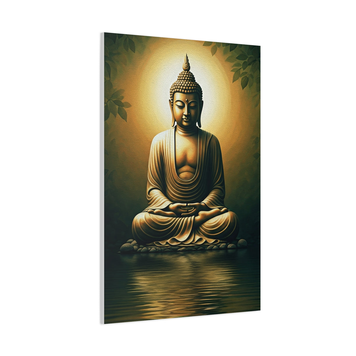 Golden Reflection Buddha Serenity Wall Art & Canvas Prints