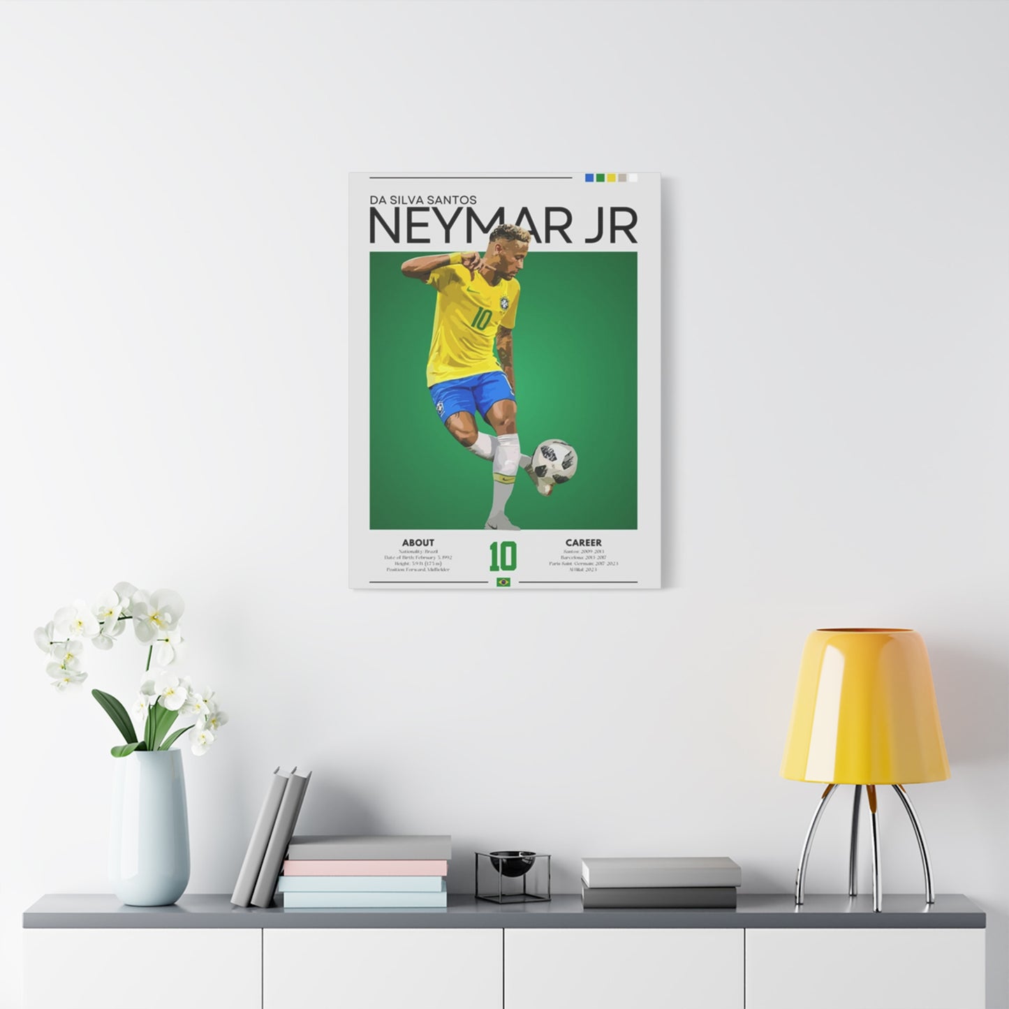 Neymar Jr Football Player Wall Art & Canvas Prints