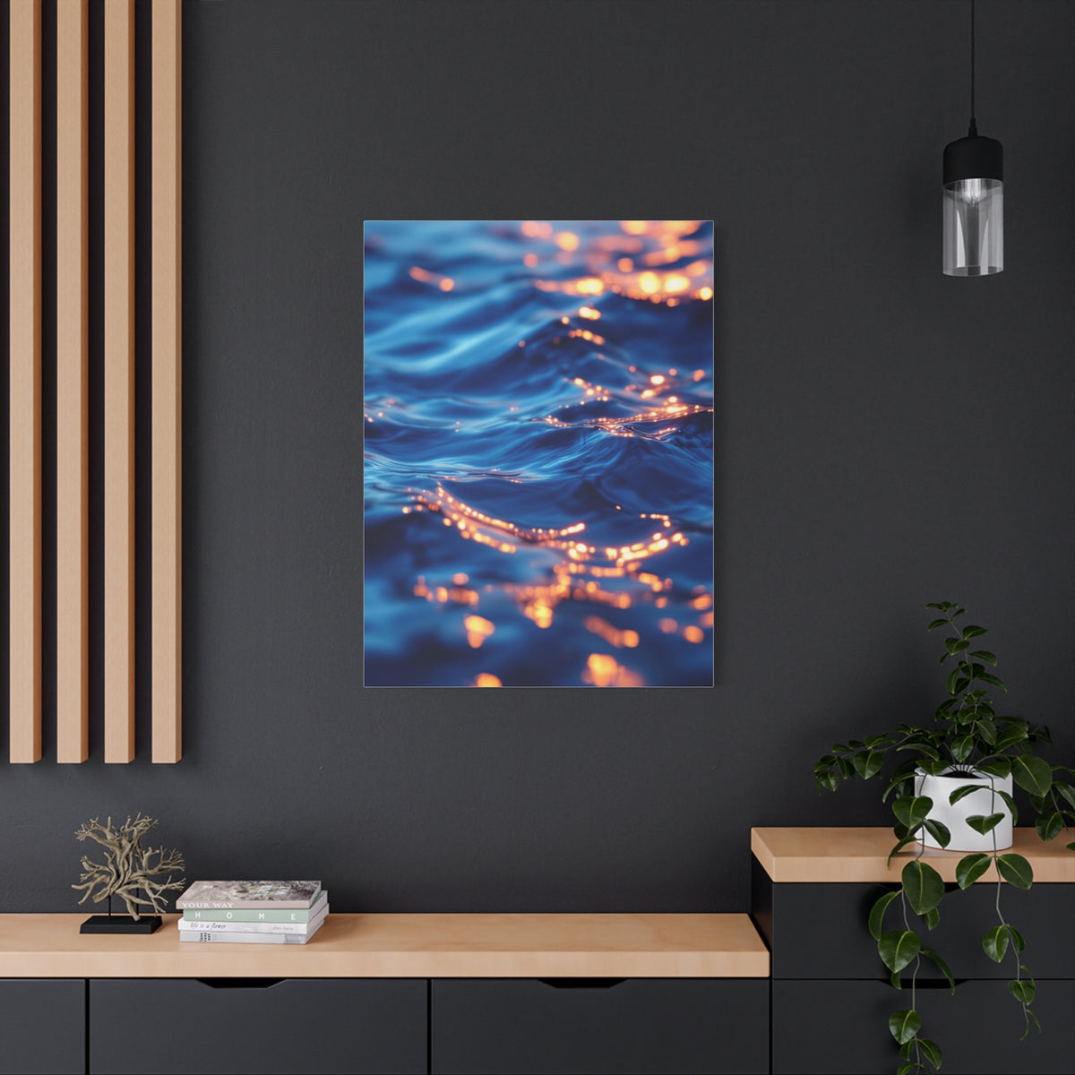 Golden Reflections on Ocean Ripples Wall Art & Canvas Prints