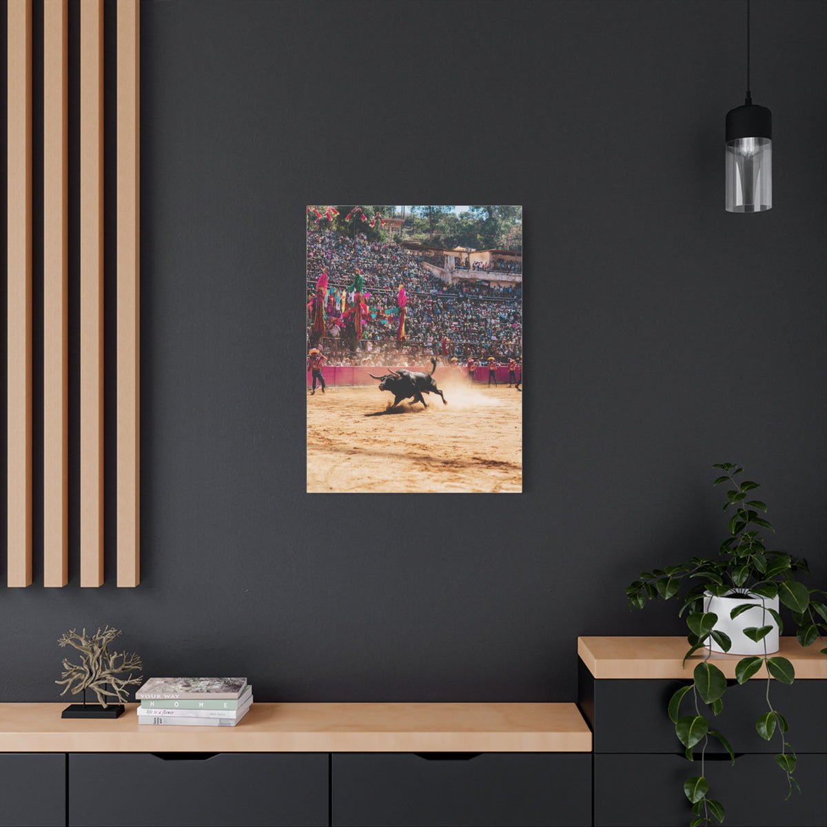 Latin American Bull Festival Arena Wall Art & Canvas Print