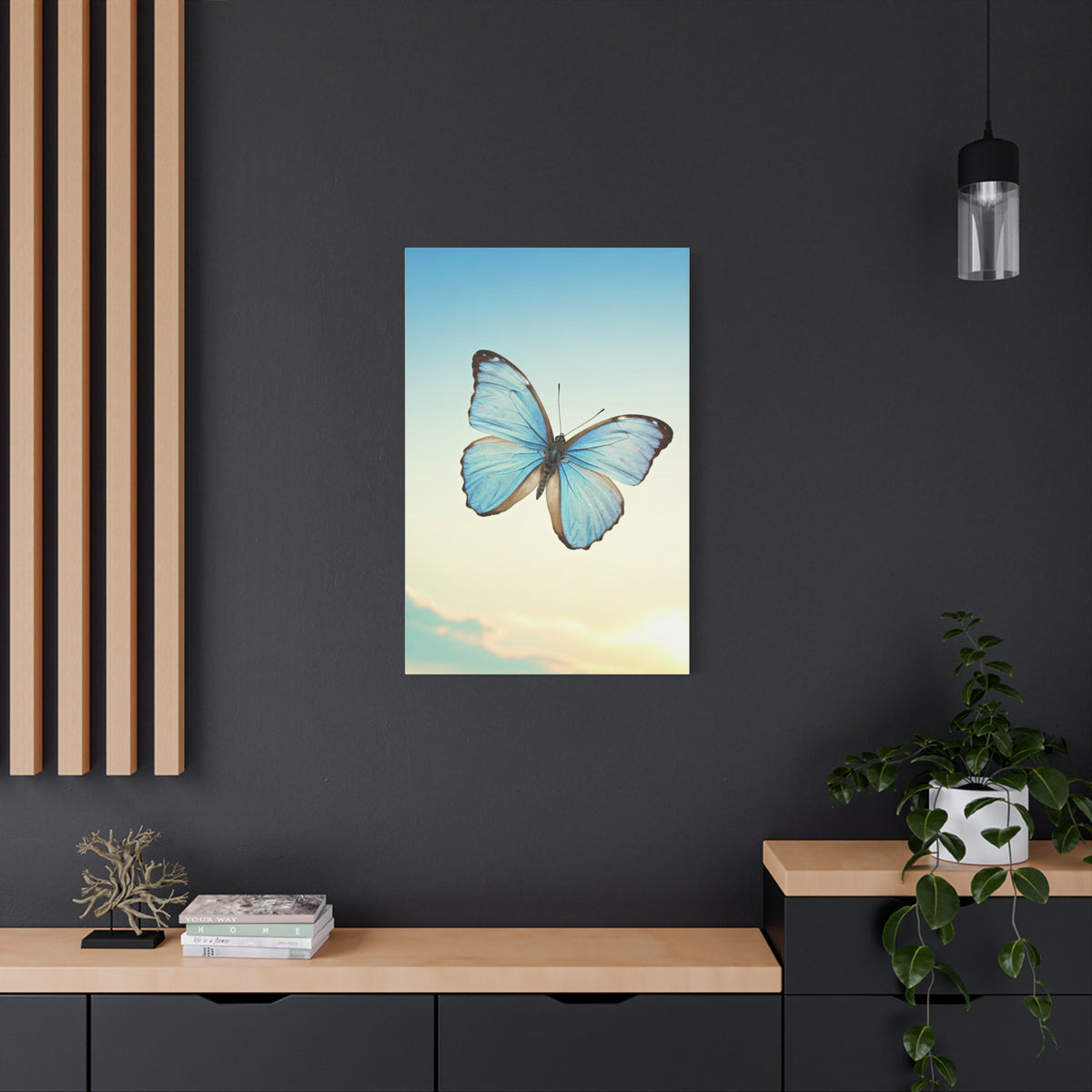 Blue Sky Butterfly Serenity Wall Art & Canvas Prints