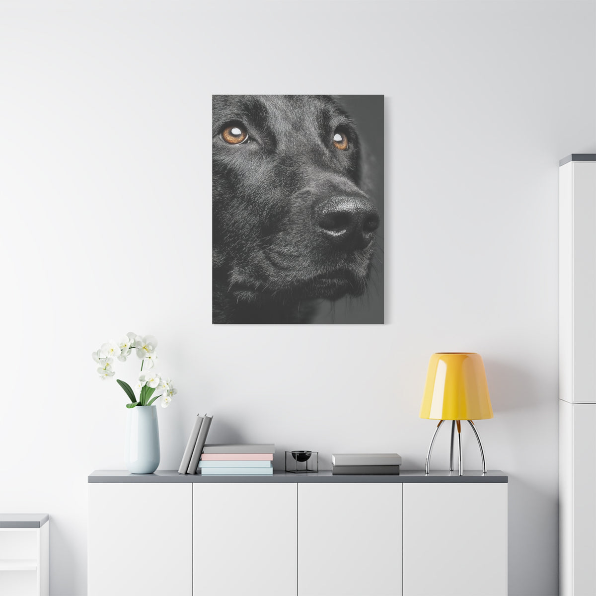 Black Labrador Fine Art Close-Up Wall Art & Canvas Print