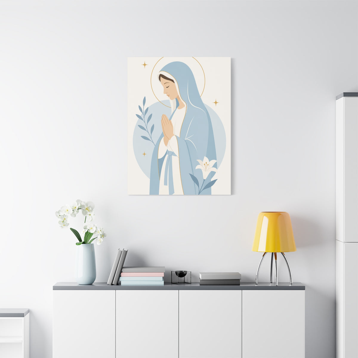 Minimalist Modern Mary Wall Art & Canvas Print