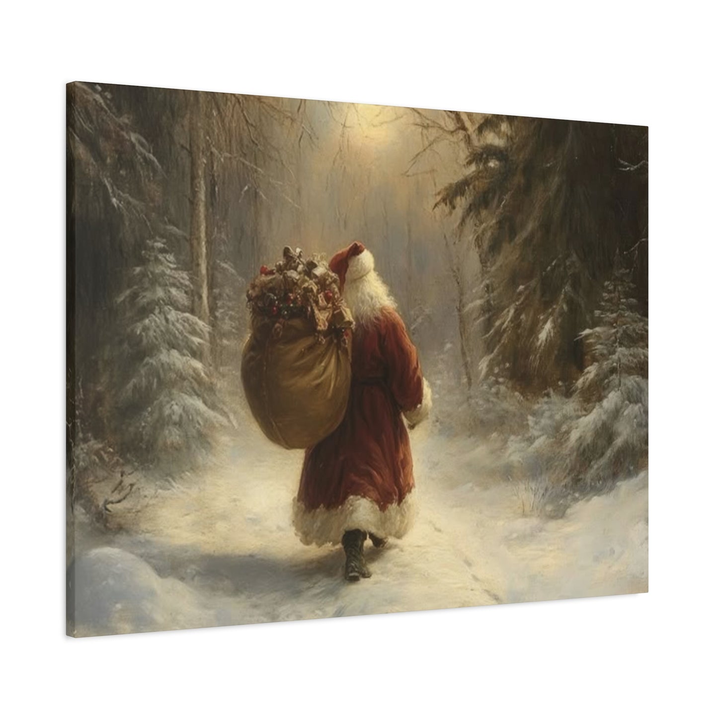 Santa Claus With Gifts Wall Art & Canvas Prints