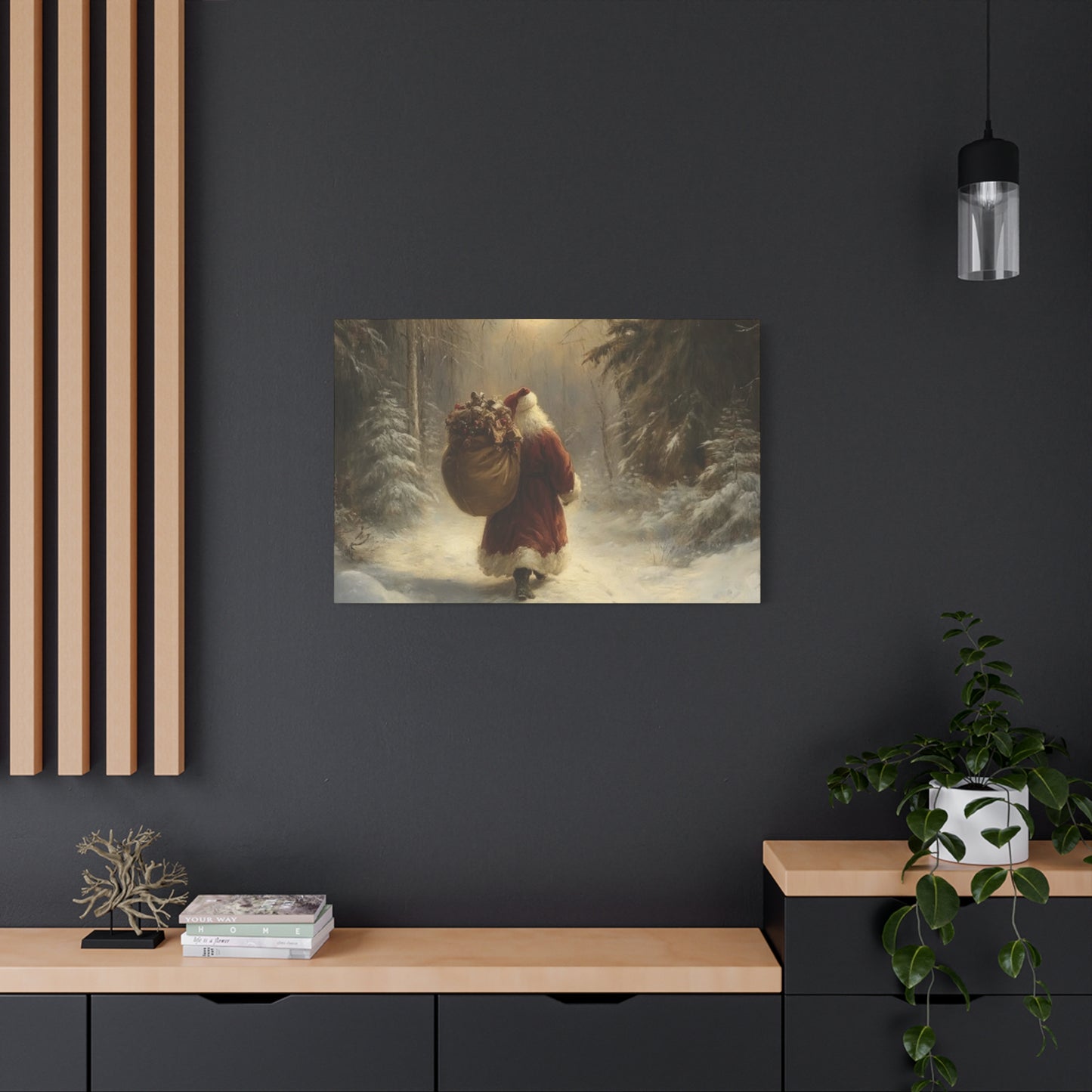 Santa Claus With Gifts Wall Art & Canvas Prints