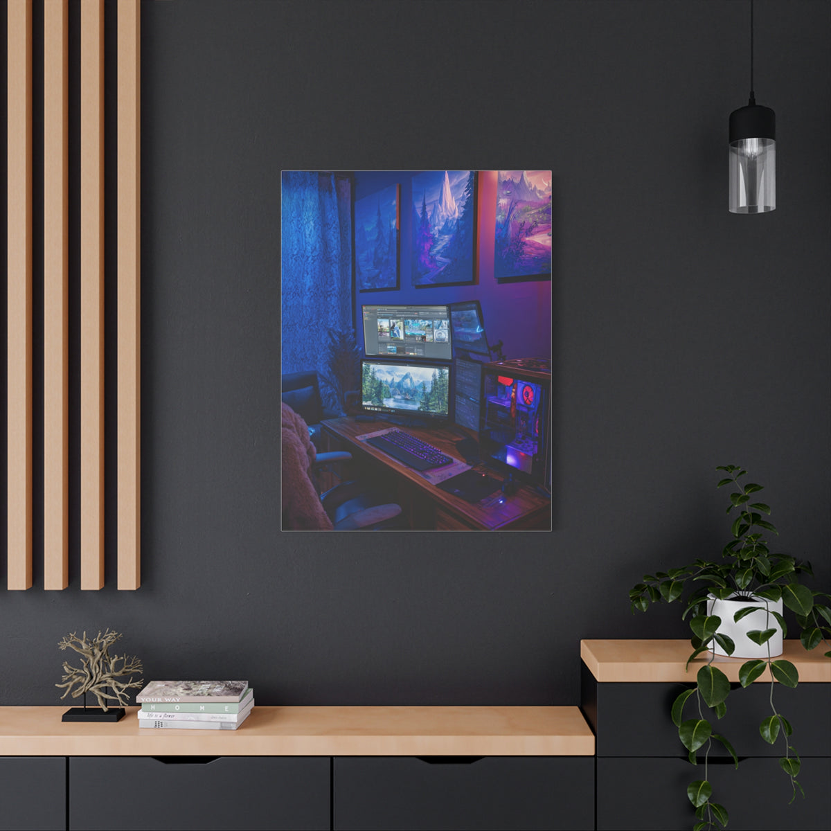 Immersive Gaming Setup Wall Art & Canvas Print