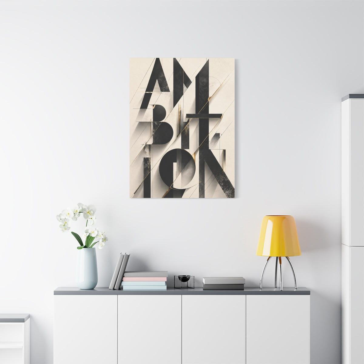 Abstract Ambition Typography Composition Wall Art & Canvas Print