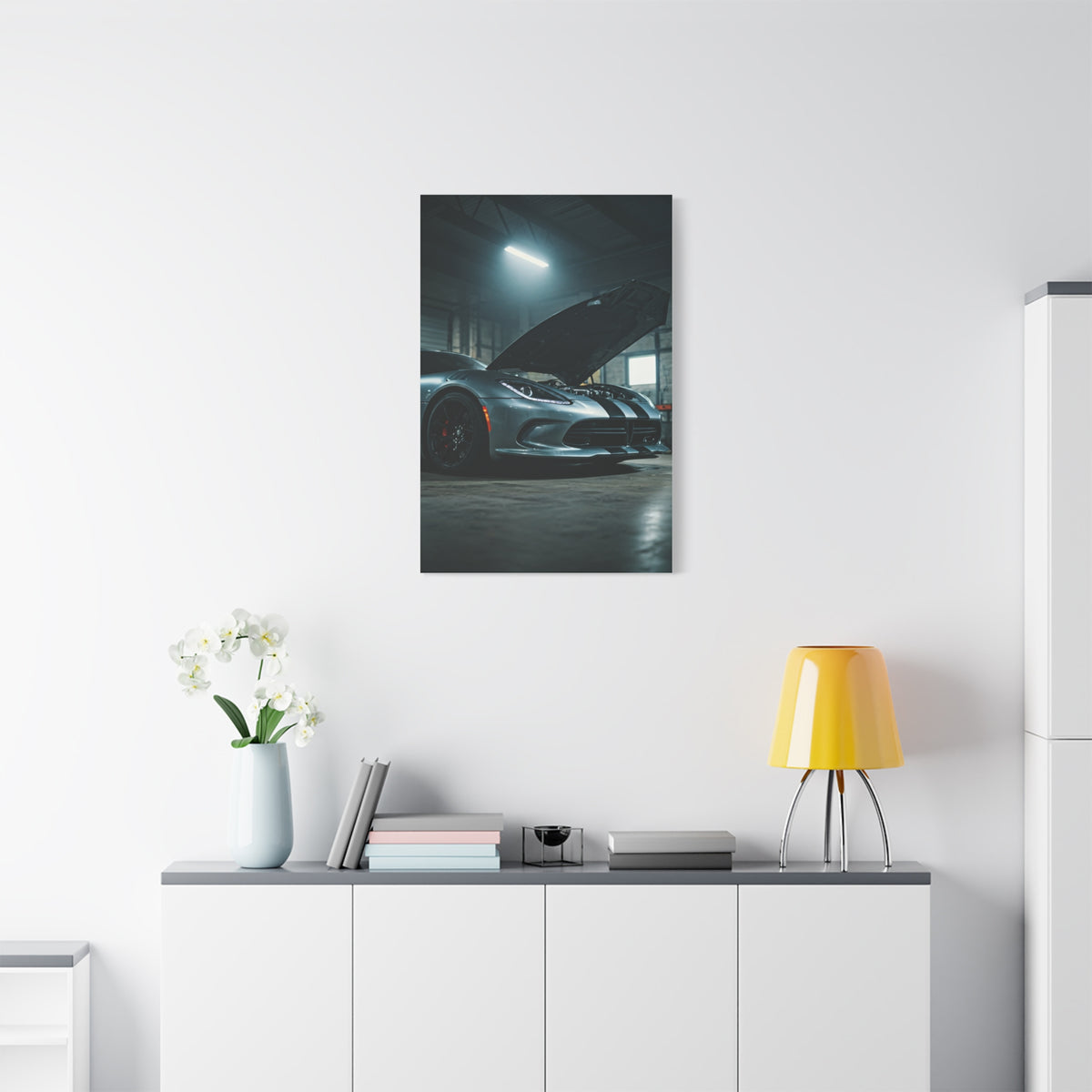 Dodge Viper Industrial Garage Power Presence Wall Art & Canvas Prints