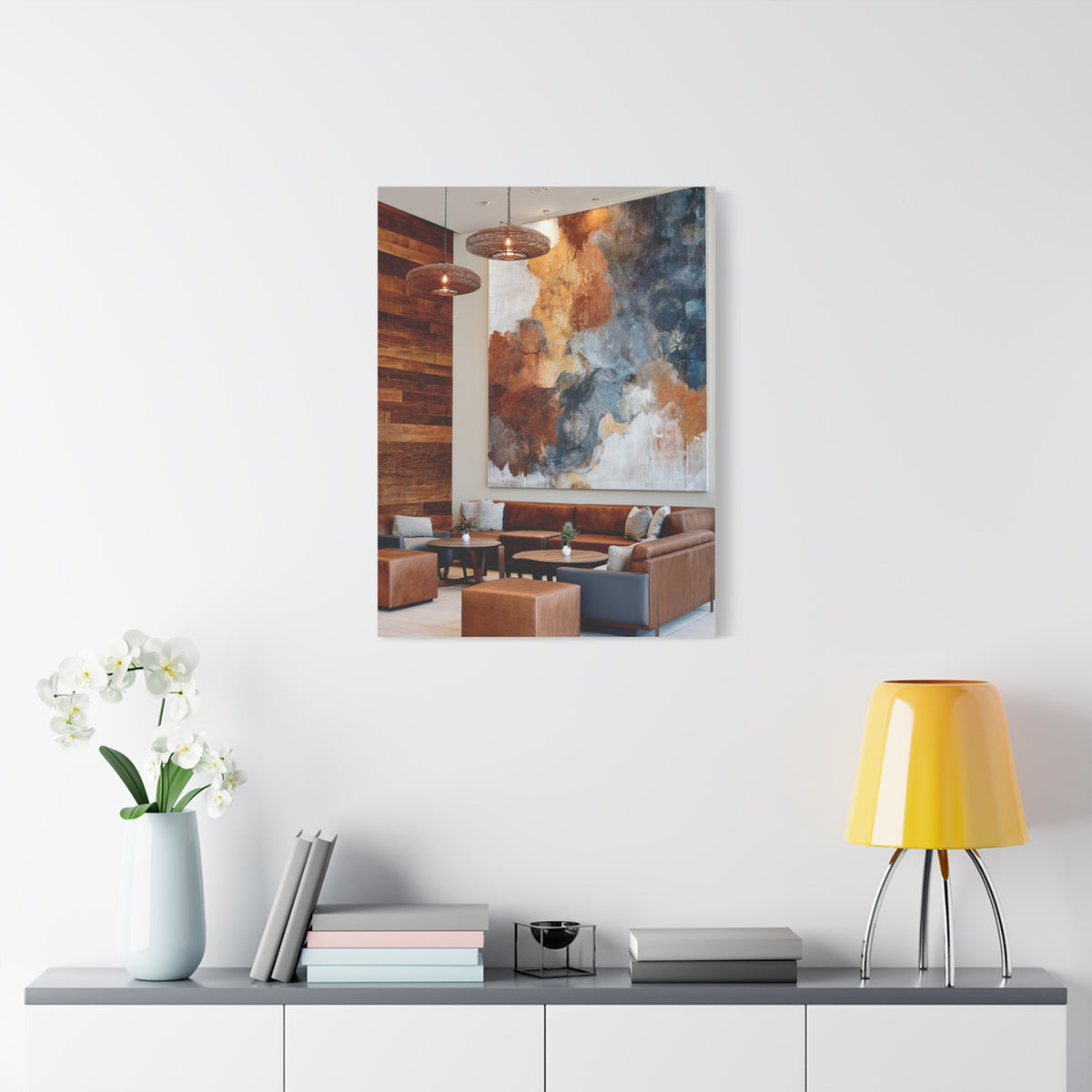 Luxury Earth Abstract Hotel Lobby Wall Art & Canvas Print