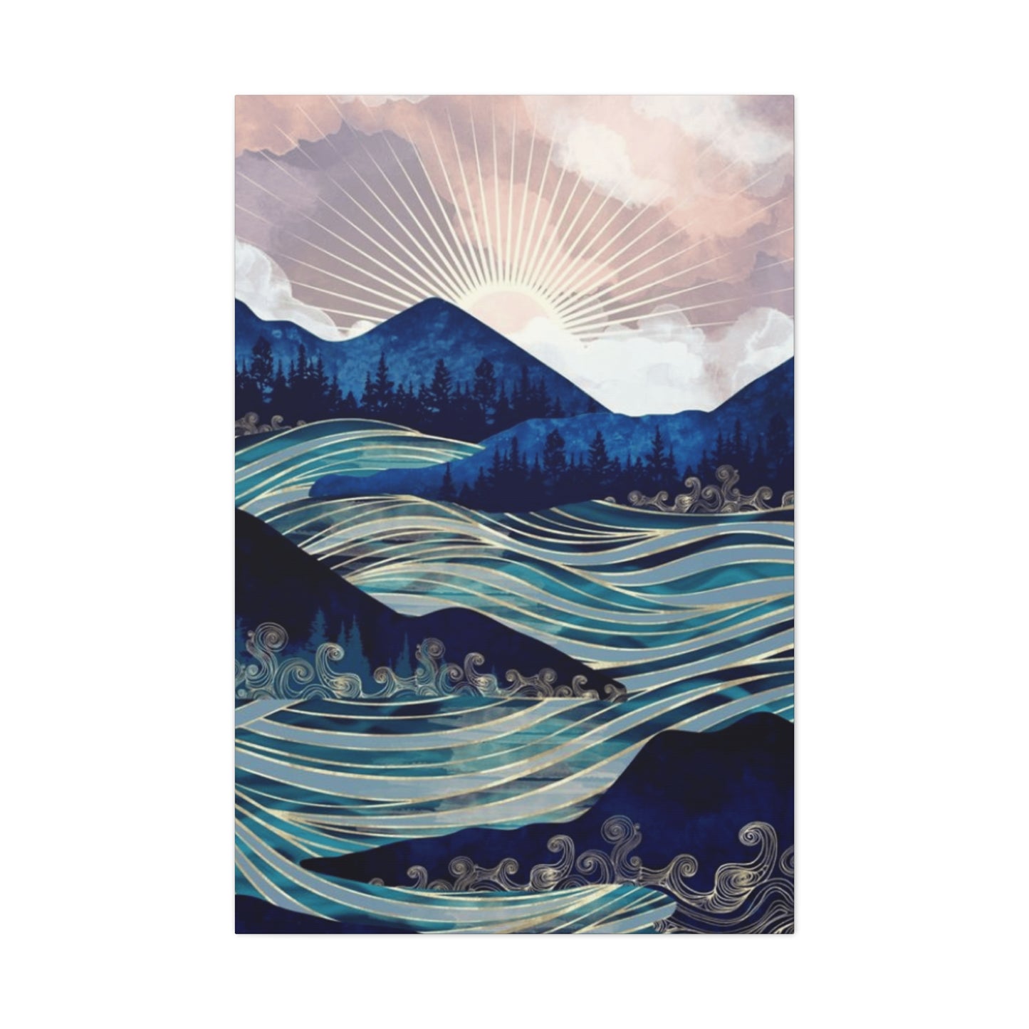 Rising Sun and Ocean Wall Art & Canvas Prints