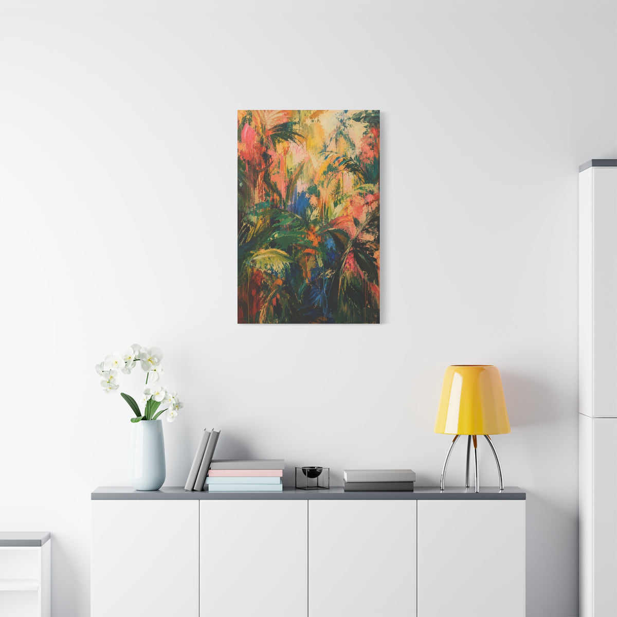 Abstract Expressionist Jungle Energy Tropical Wall Art & Canvas Print