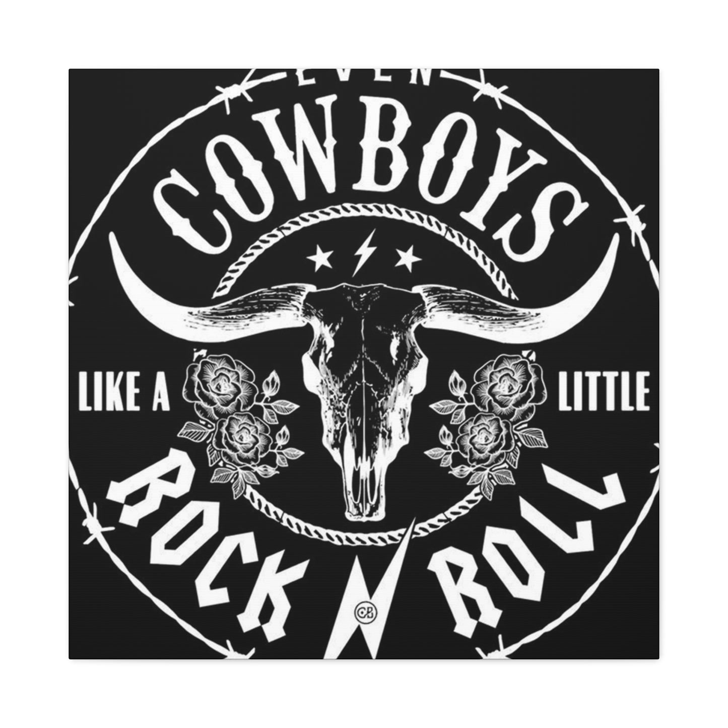 Cowboy Rock N Roll Poster Wall Art & Canvas Prints