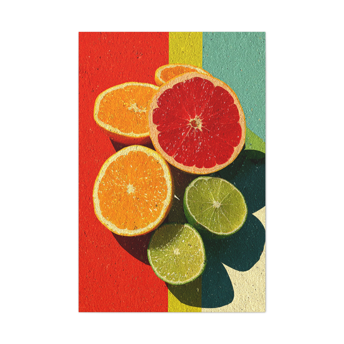 Citrus Pop Art Kitchen Composition Wall Art & Canvas Print