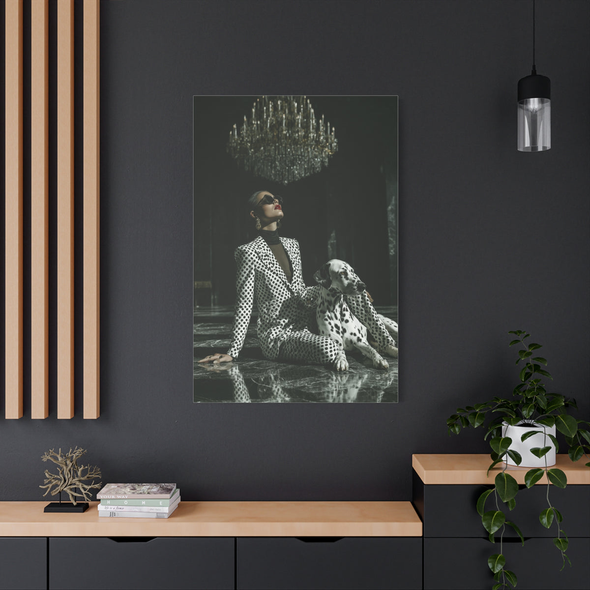 Dalmatian Fashion Editorial Portrait Wall Art & Canvas Print