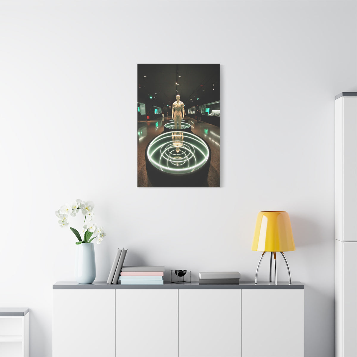 Cosmic Core Human Sculpture Wall Art & Canvas Print