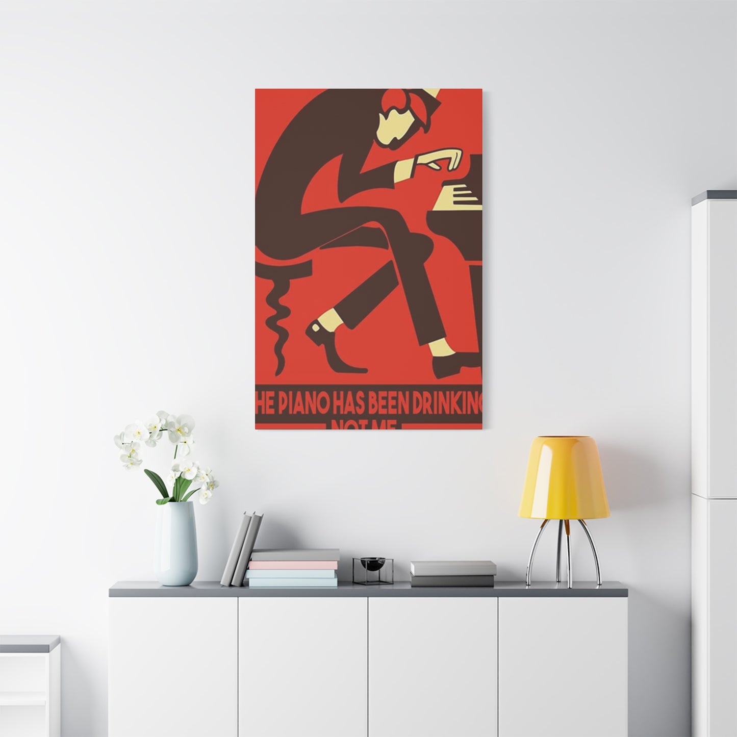 Drinking Piano Poster Wall Art & Canvas Prints