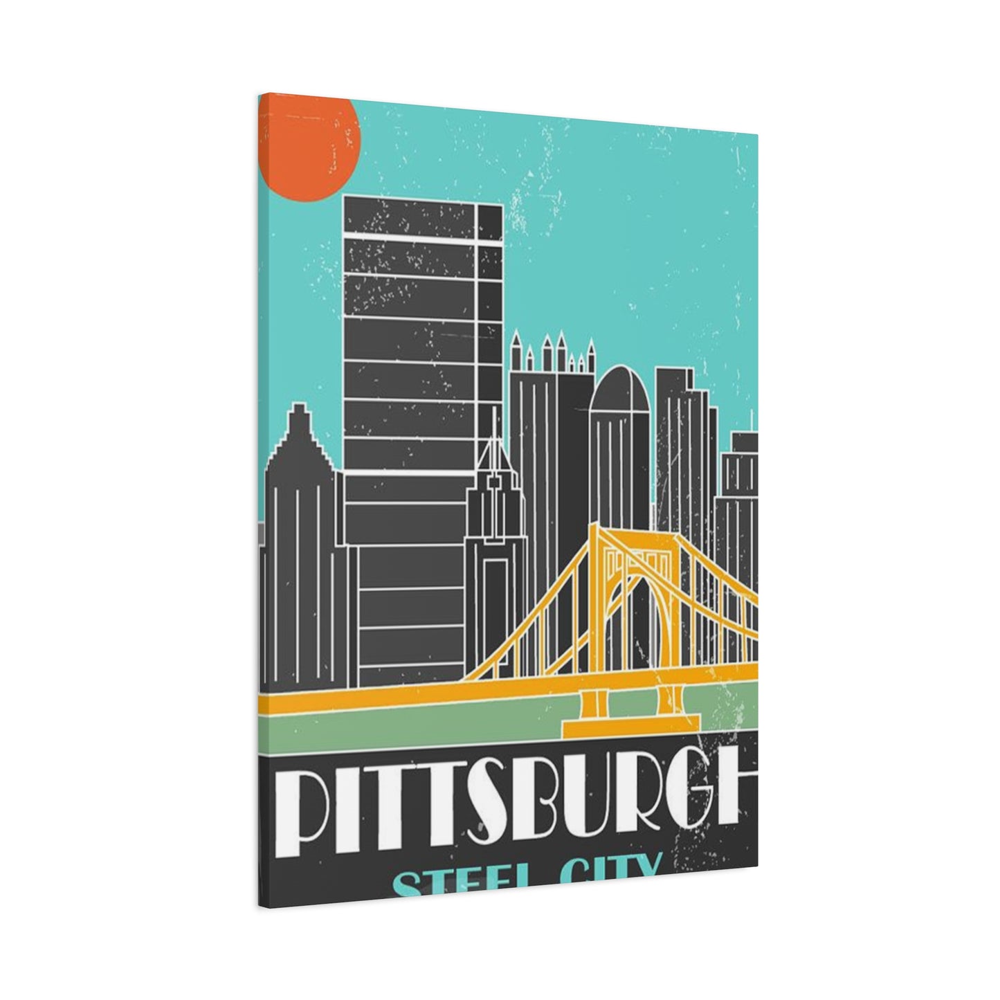 Pittsburgh The Steel City Poster Wall Art & Canvas Prints