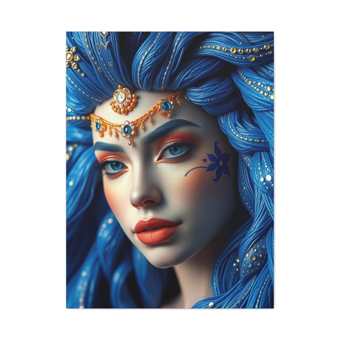 Blue & Gold Art Luxury Canvas Wall Art & Canvas Print