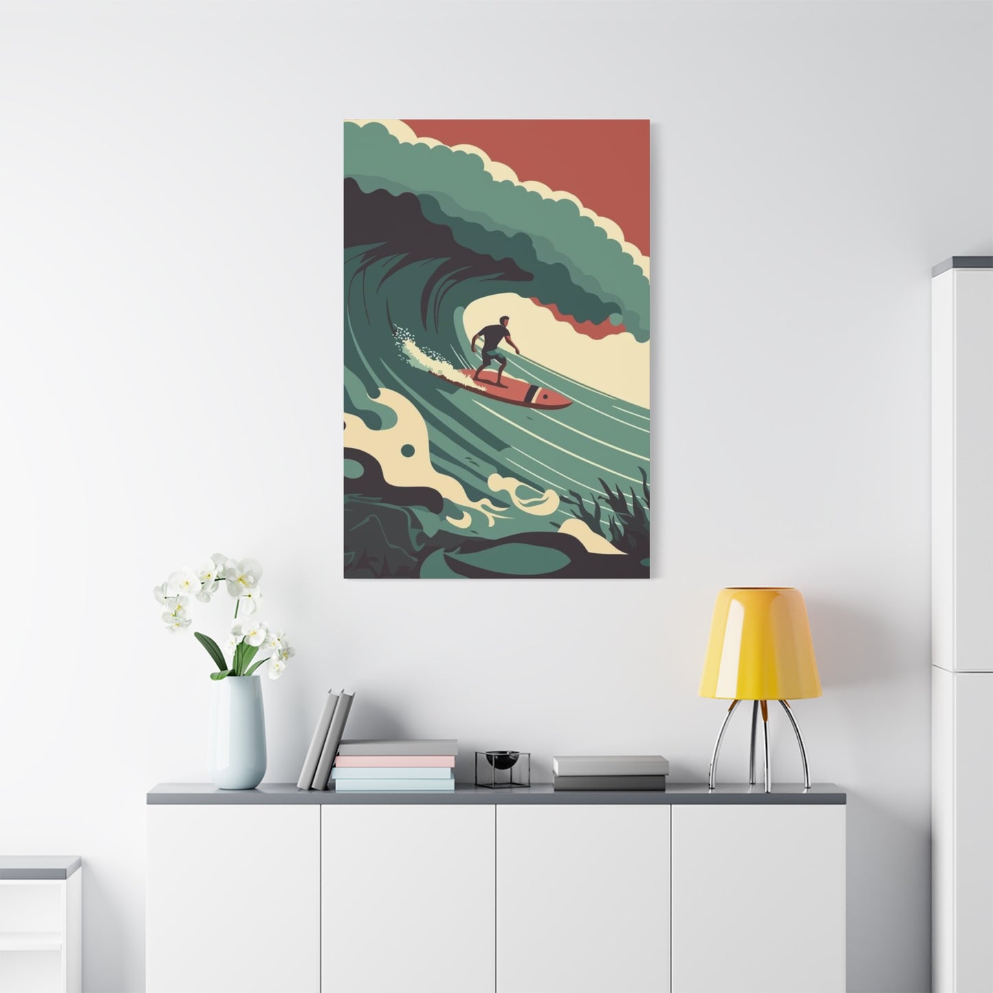 Wave Surfing Graffiti Wall Art & Canvas Prints
