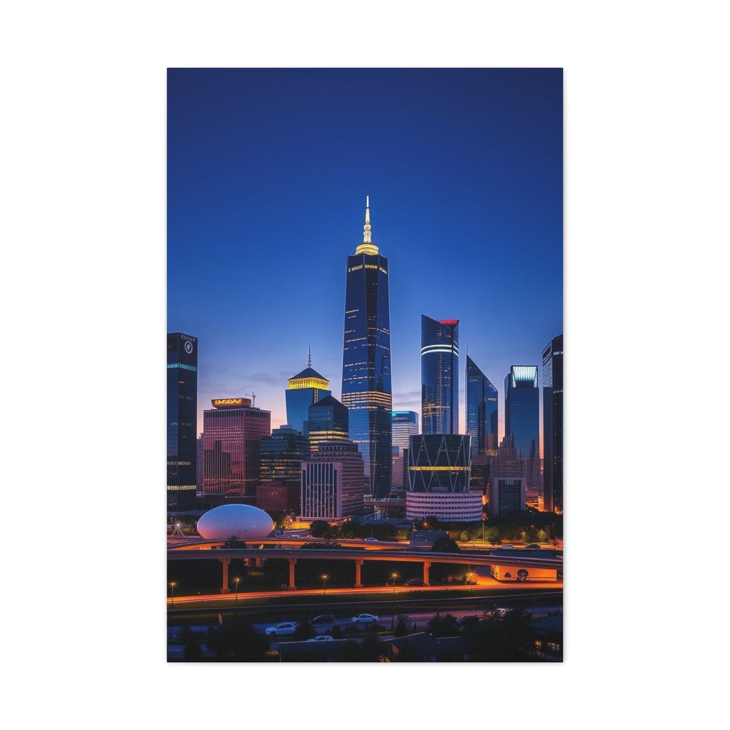 Houston Skylines Art Luxury Canvas Wall Art & Canvas Print